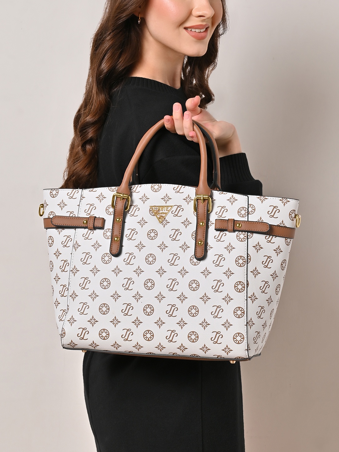 LAVIE Signature Women Montreal Tote Handbag, Off white