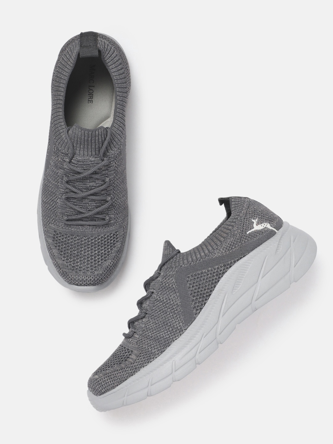 

Marc Loire Women Woven Design Slip-On Sneakers, Grey