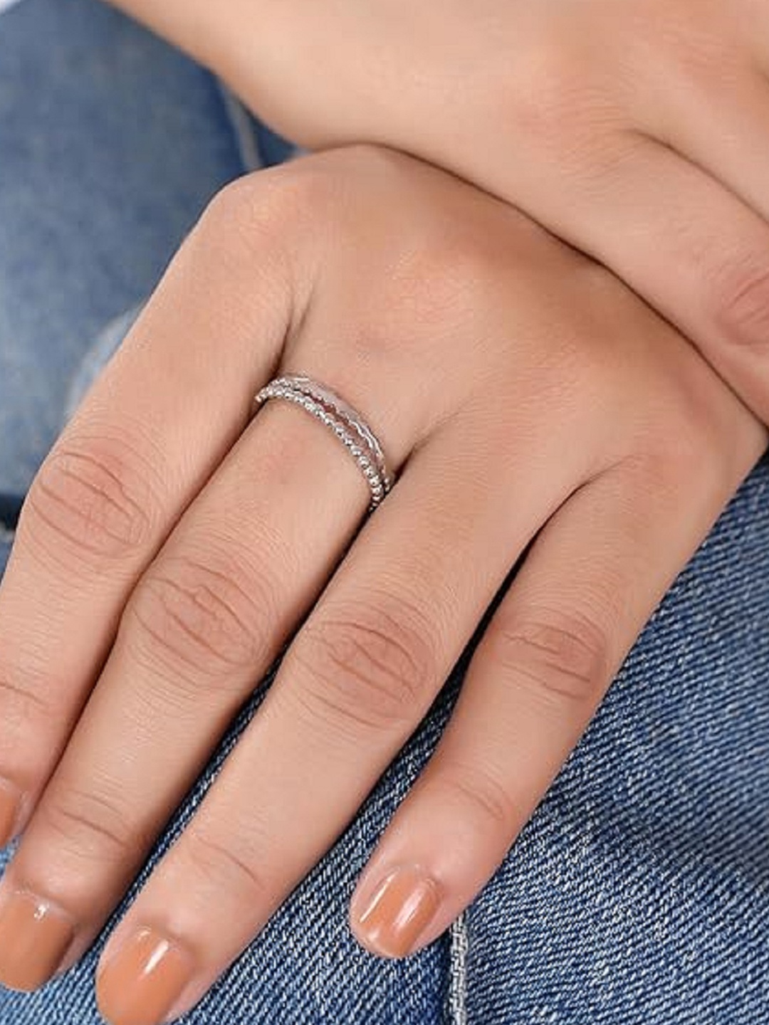 

ROOVI 925 Sterling Silver Adjustable Finger Ring