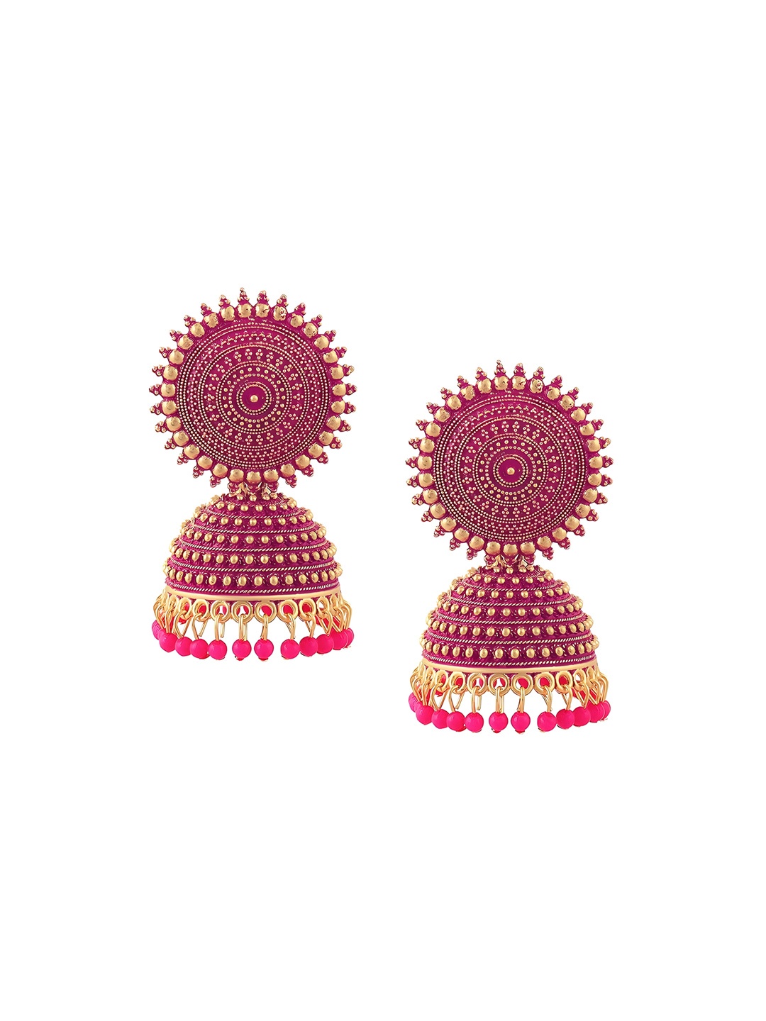 

JMBW INTERNATIONAL Gold-Plated Big Round Jhumkas
