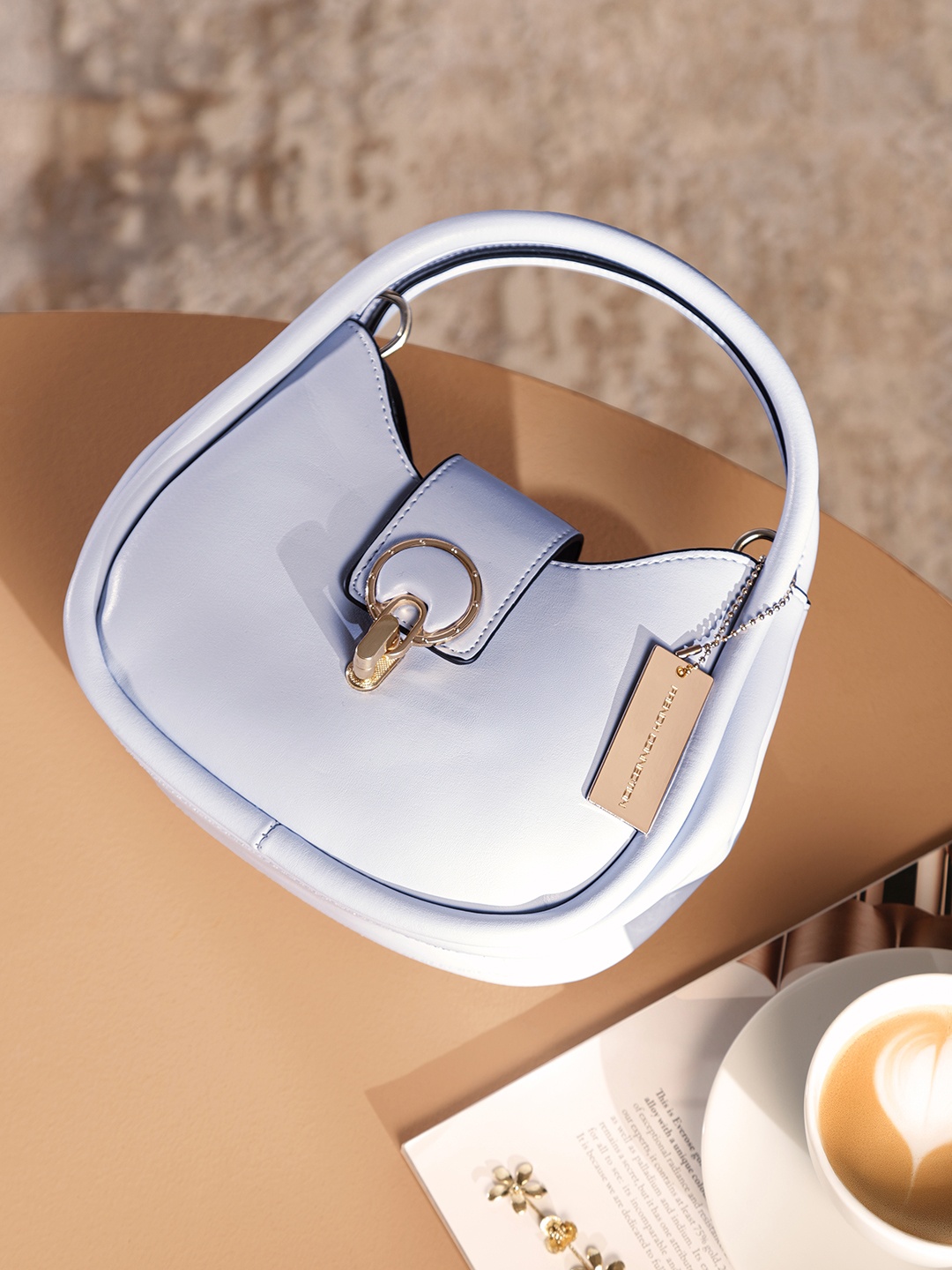 

French Connection Structured Handheld Bag, Blue