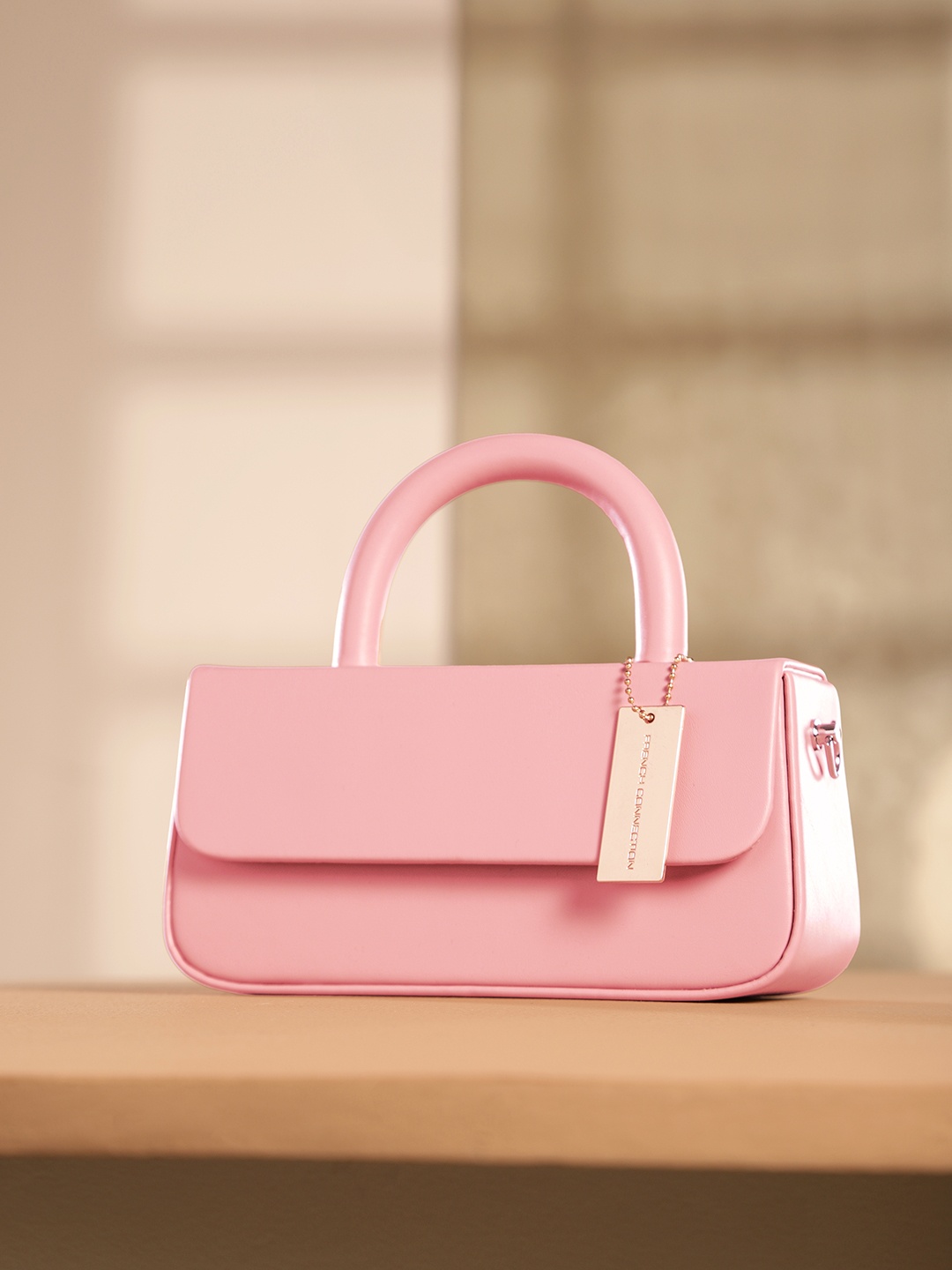 

French Connection Baguette Satchel, Pink