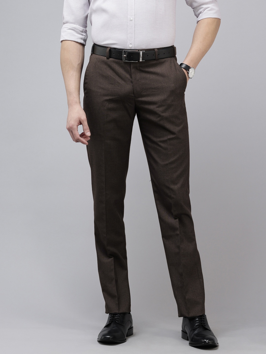 

Park Avenue Men Formal Trousers, Brown