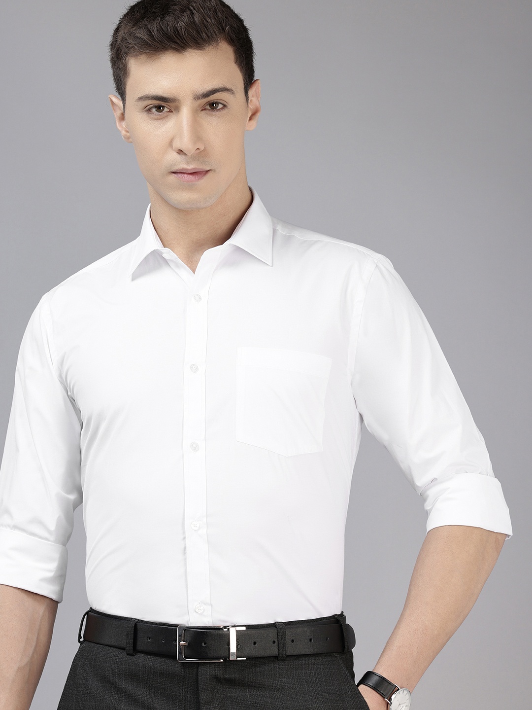 

Park Avenue Slim Fit Opaque Formal Shirt, White