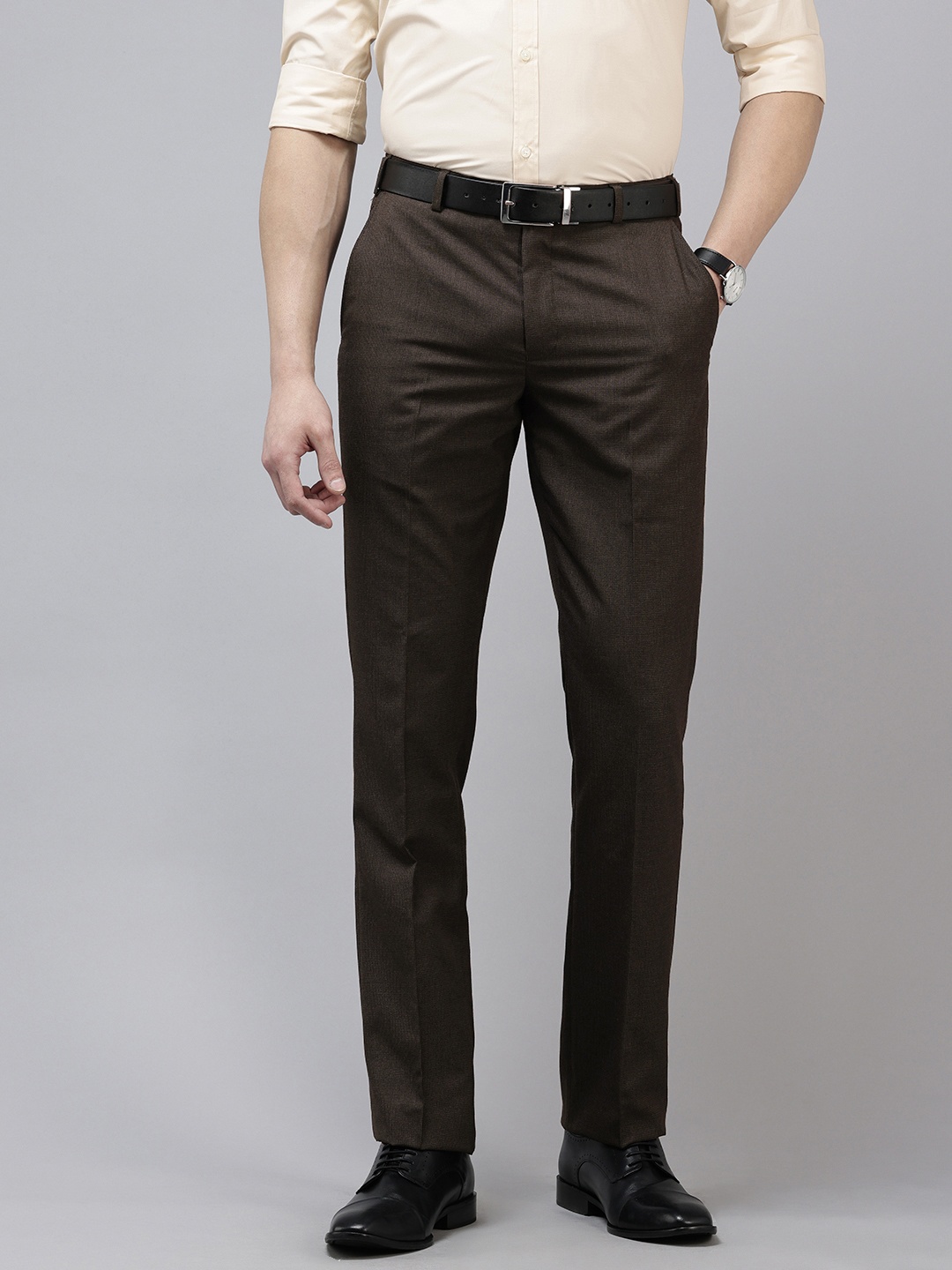 

Park Avenue Men Formal Trousers, Brown