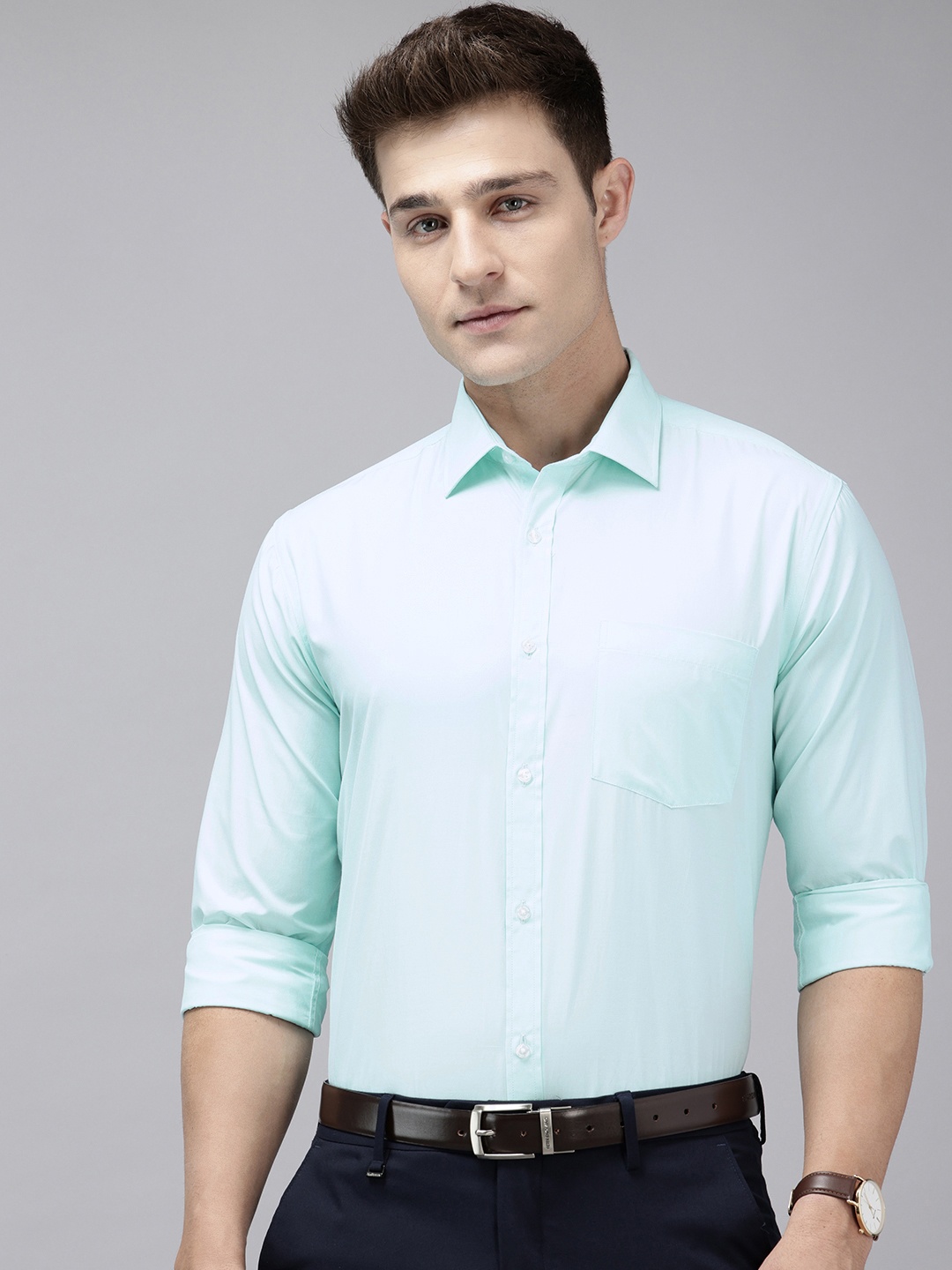 

Park Avenue Slim Fit Opaque Formal Shirt, Blue