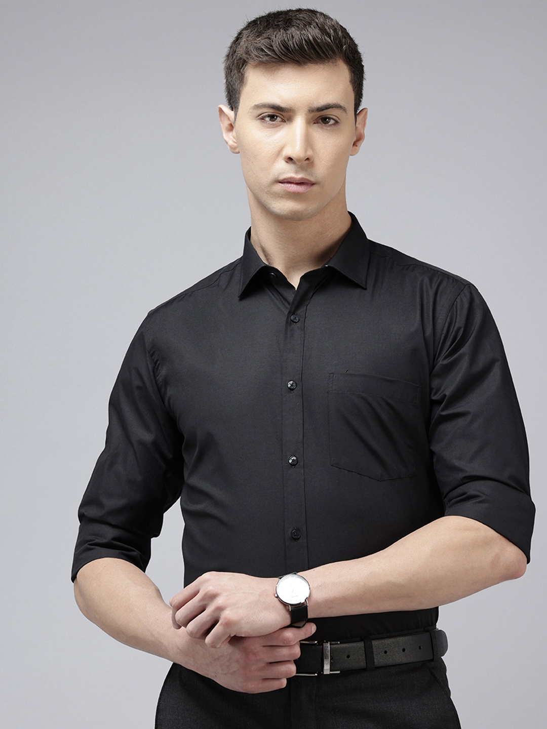 

Park Avenue Slim Fit Formal Shirt, Black