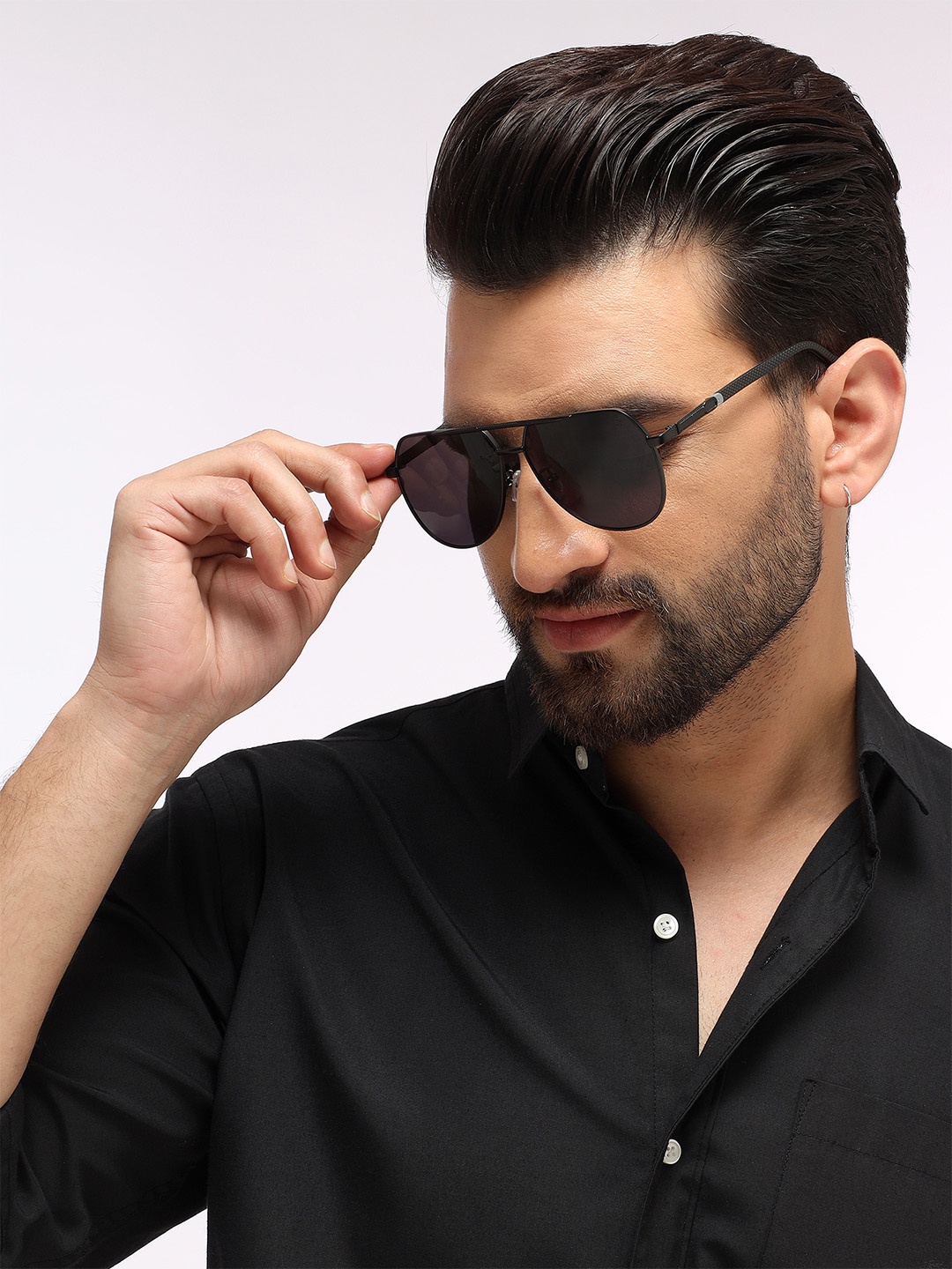 

Eyejack Unisex Aviator UV Protected Lens Sunglasses, Black