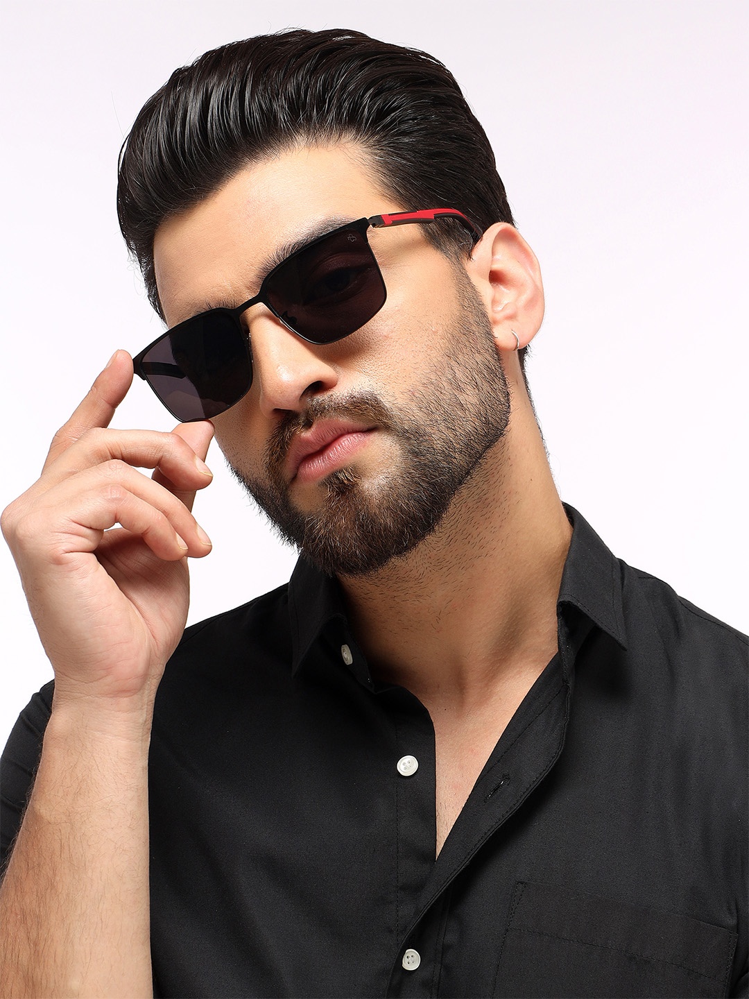 

Eyejack Unisex Square Sunglasses with UV Protected Lens 7032CL897, Black