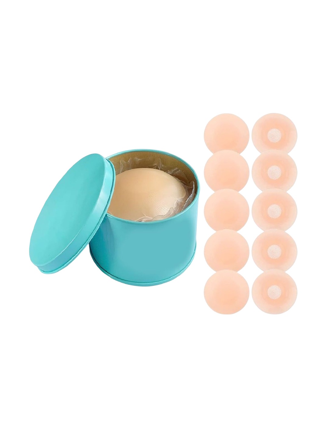 

PLUMBURY Set of 5 Women Reusable Silicone Nipple Cover Pasties, Pink