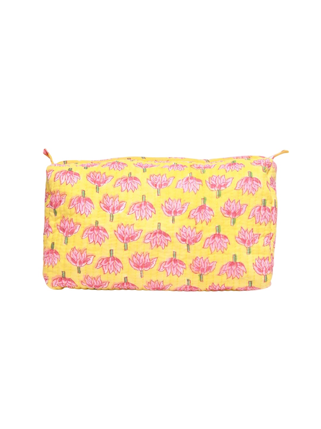 

Block N Style Unisex Floral Printed Waterproof Pouch Travel Accessory, Yellow