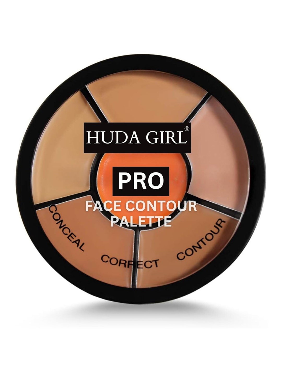 

Huda Girls Pro 6 In 1 Face Long Lasting Contour Palette For Dark Circles - 15 g - Brown