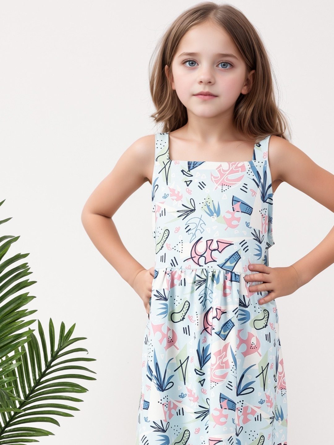 

French Connection Girls Printed A-Line Dress, White