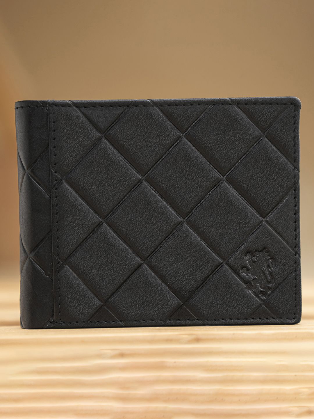 

Red Tape Men Textured Leather Two Fold Wallet, Black