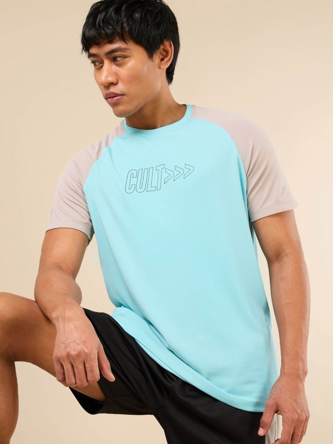 

CULT Men Blue Fit First Training T-shirt, Turquoise blue
