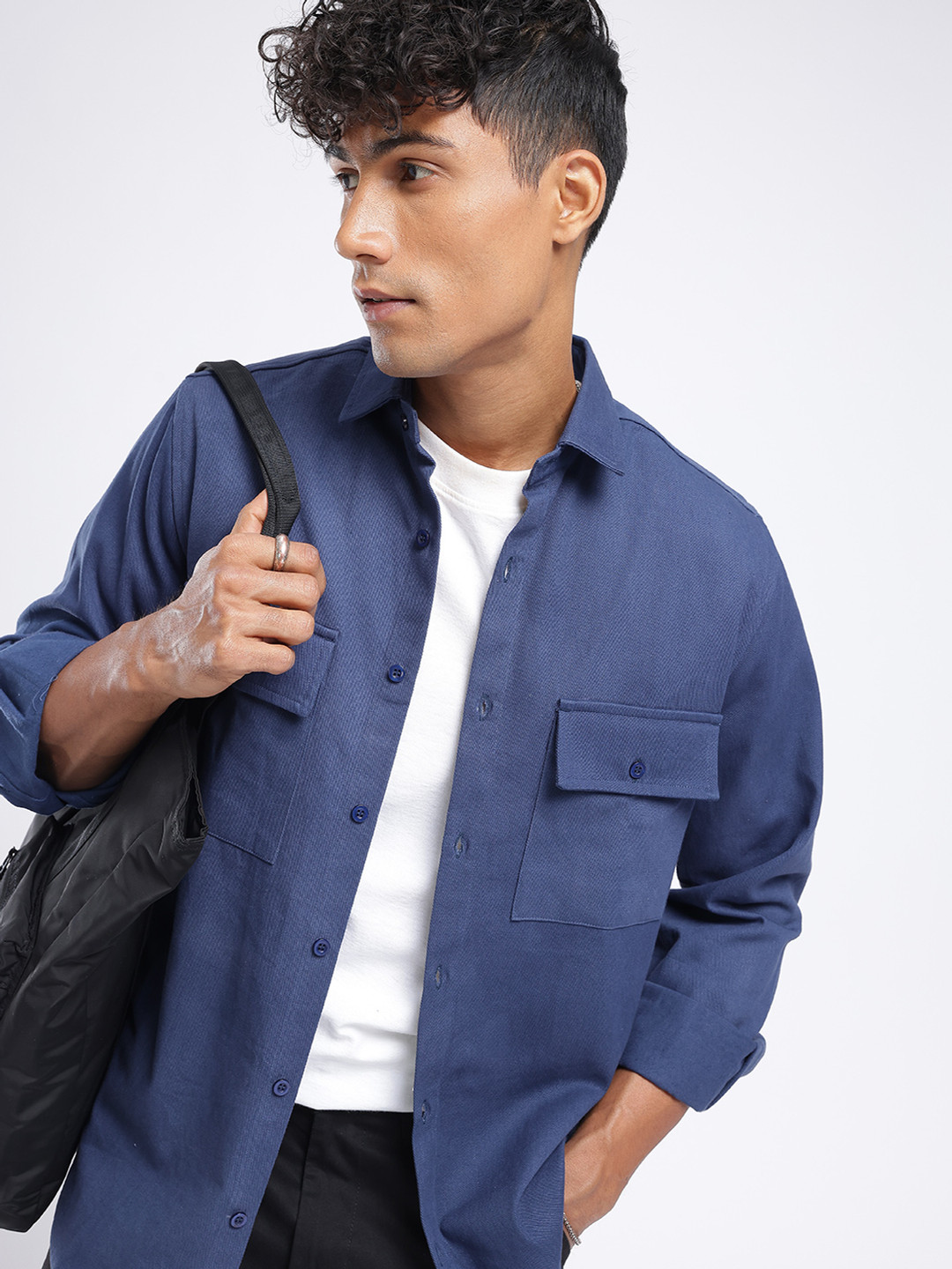 

glitchez Classic Vibe Regular Fit Shirt, Blue