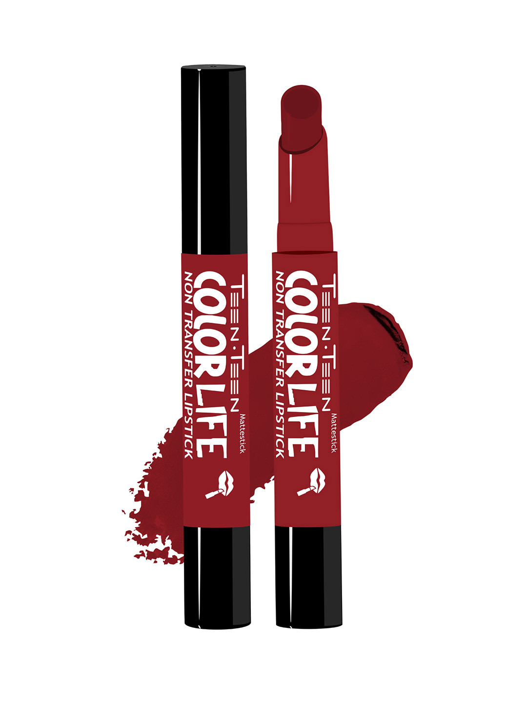 

TEEN TEEN COSMETICS Color Life Non Transfer Lipstick With Primer - 2 g - Rich Deep Red 18