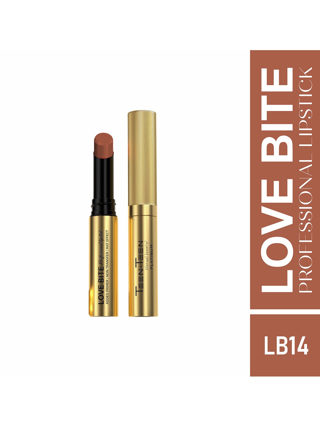 

TEEN TEEN COSMETICS Love Bite Professional Non Transfer Matte Lipstick- 4g- Brown-Sugar-14