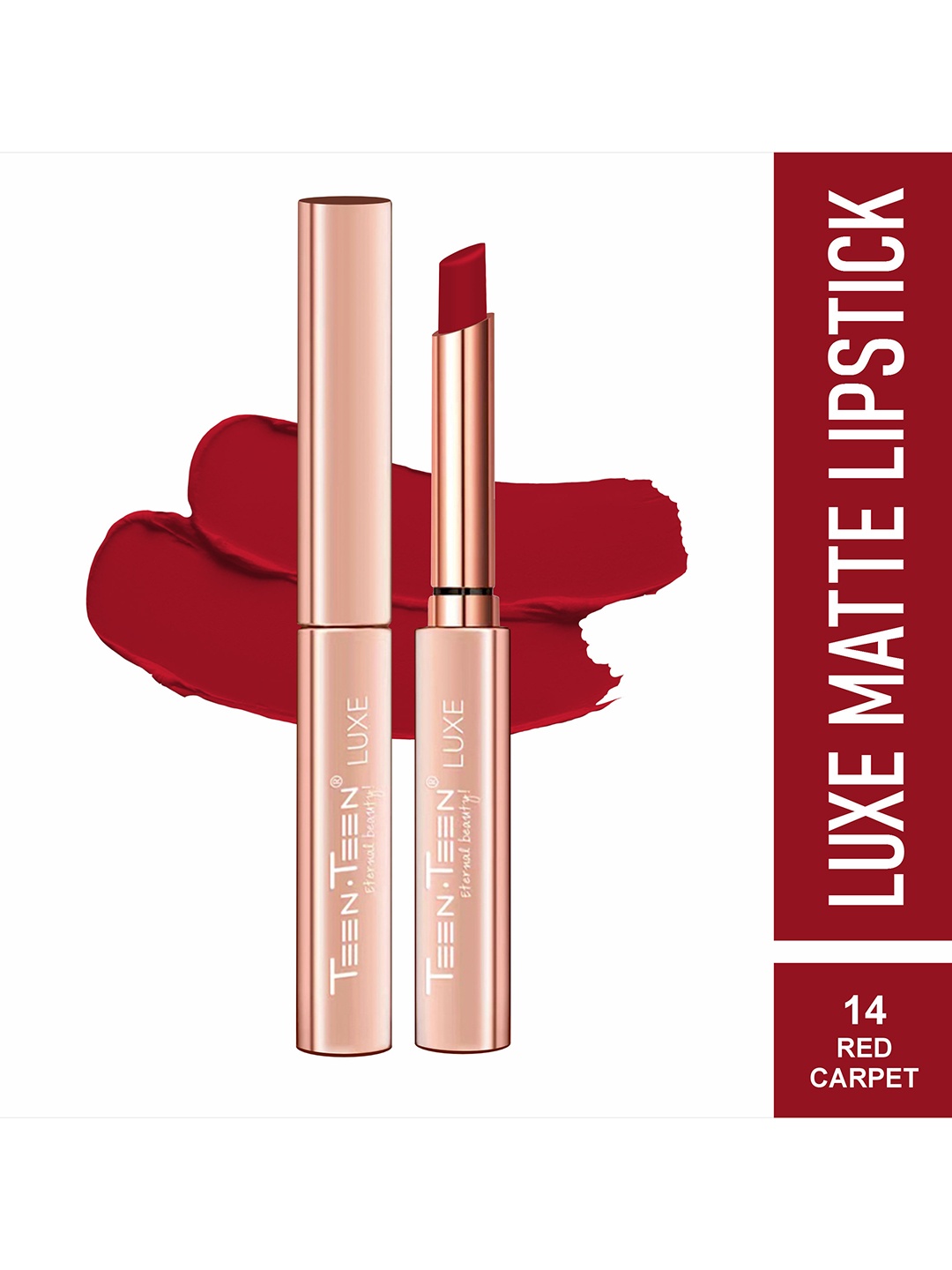 

TEEN TEEN COSMETICS Luxe Matte 12Hrs Long Lasting Non Transfer Lipstick-1g- Red-Carpet- 14