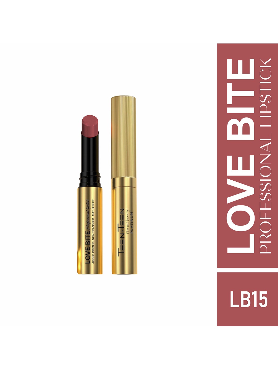 

TEEN TEEN COSMETICS Love Bite Professional Non Transfer Lipstick- 4g- Bollywood-Nude 15