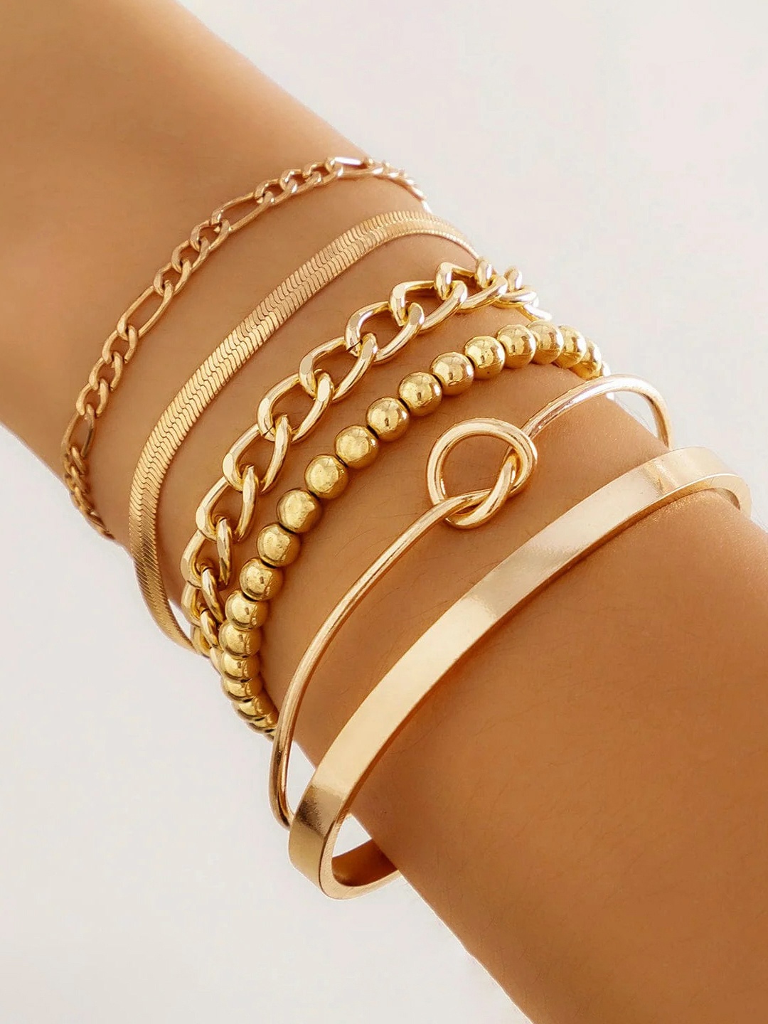 

Jewels Galaxy Set Of 6 Gold-Plated Cuff Bracelet