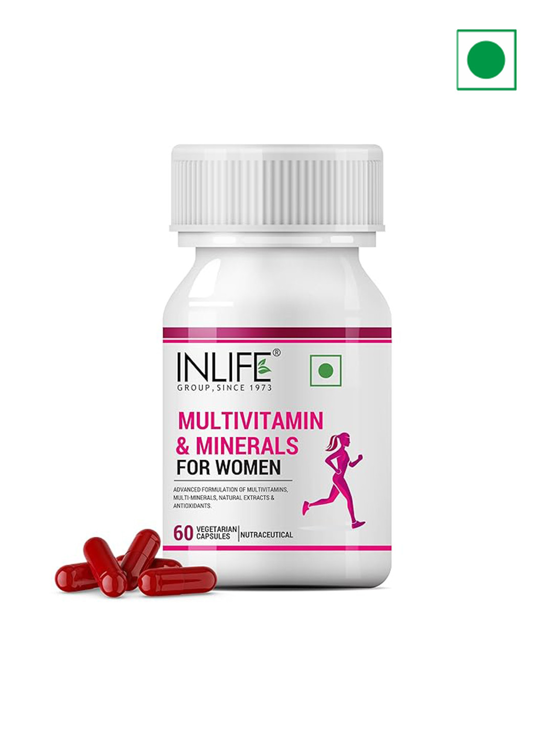 

INLIFE Women Multivitamins & Minerals Antioxidants - 60 Capsules, White