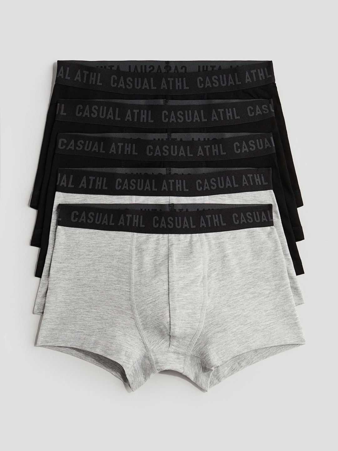 

H&M Boys 5-Pack Trunks, Grey