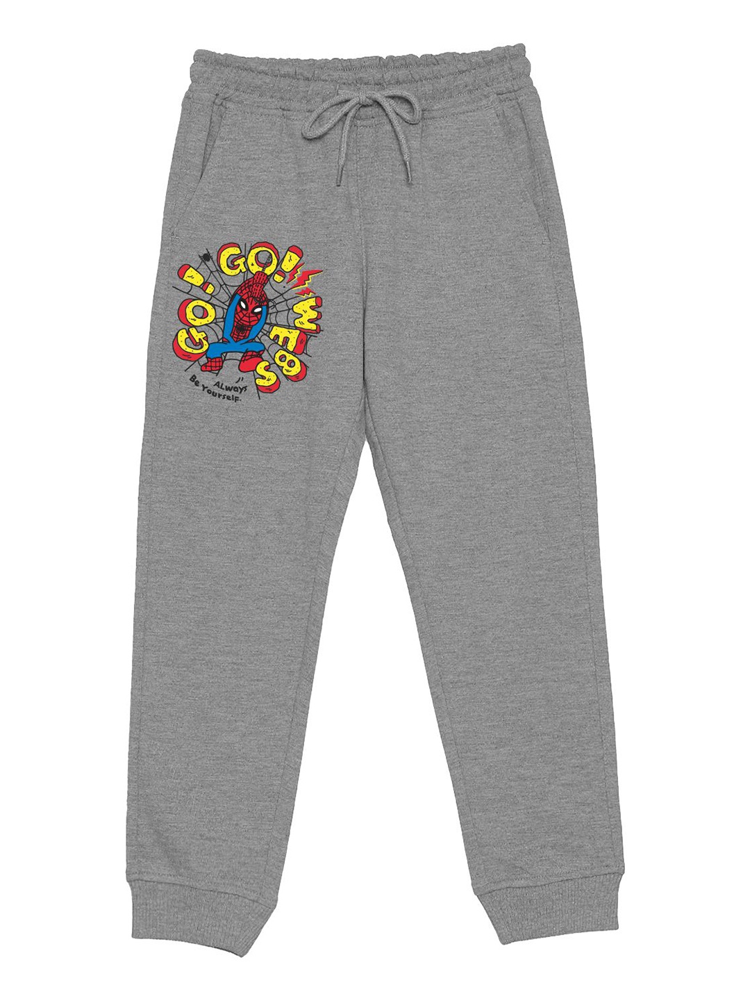 

Wear Your Mind Kids Printed Mid Rise Joggers, Grey