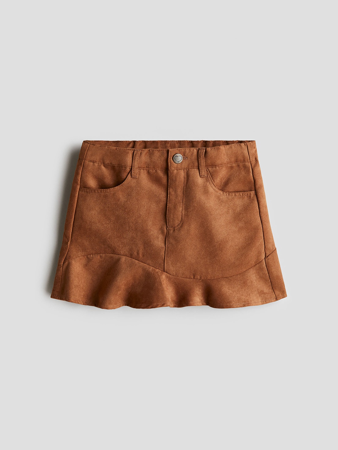 

H&M Girls Coated Skirt, Brown