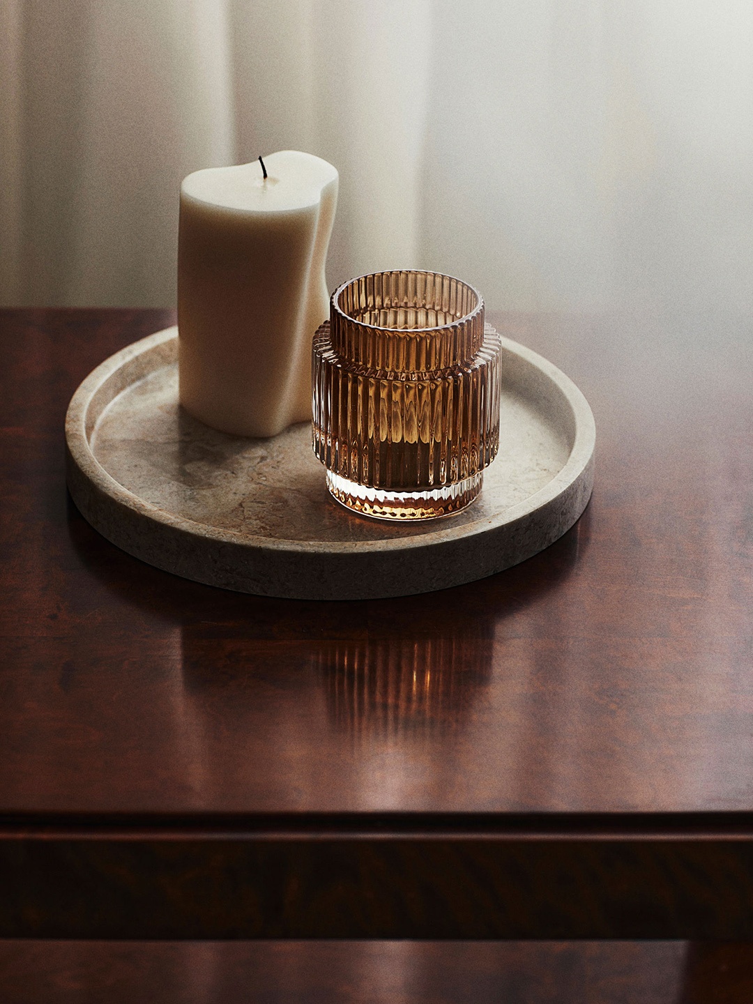 

H&M Brown Glass Candle Holder