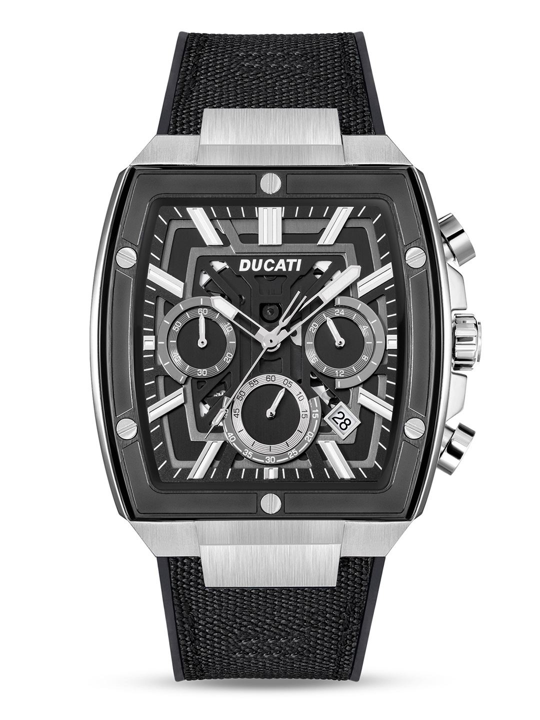 

Ducati Men Dial & Leather Straps Analogue Watch DTWGO0001001, Black