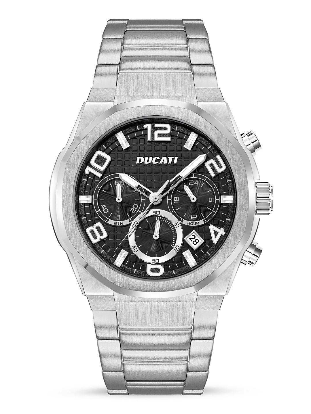 

Ducati Men Dial & Stainless Steel Bracelet Style Straps Analogue Watch DTWGI0001106, Black