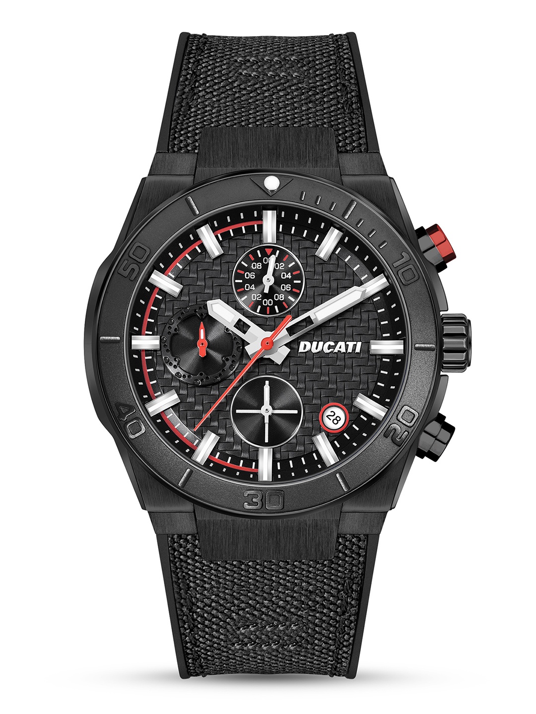 

Ducati Men Dial & Leather Wrap Around Straps Analogue Watch DTWGO0001201, Black