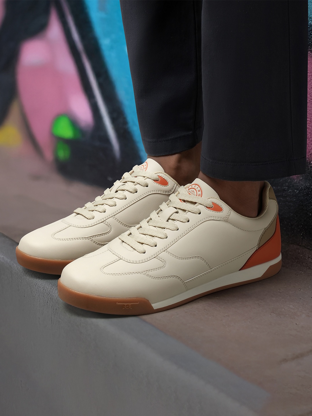 

Flying Machine Men PU Sneakers, Nude