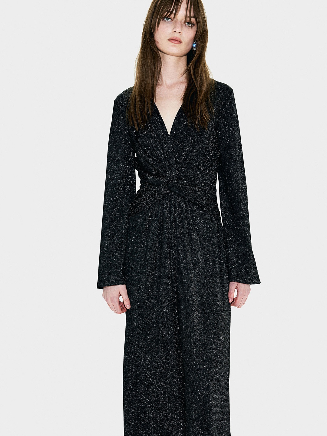 

H&M Knot-Detail Jumpsuit, Black