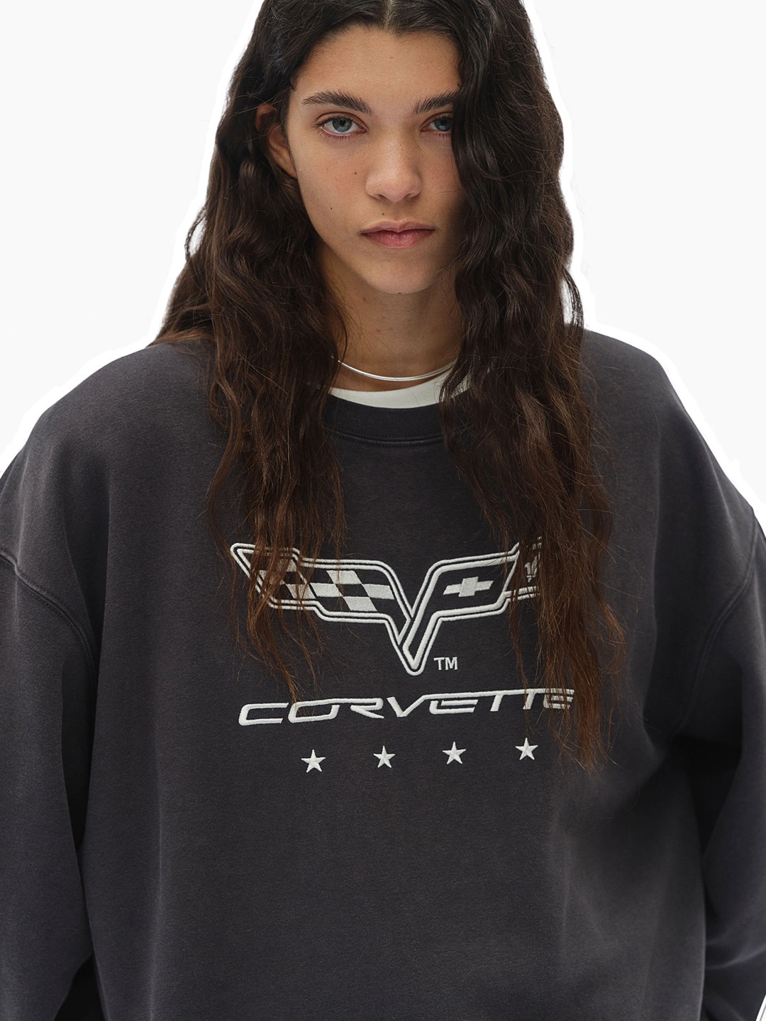

H&M Oversized Printed Sweatshirt, Grey