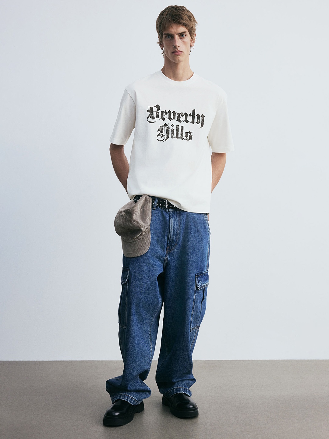 

H&M Loose Fit Printed T-shirt, White