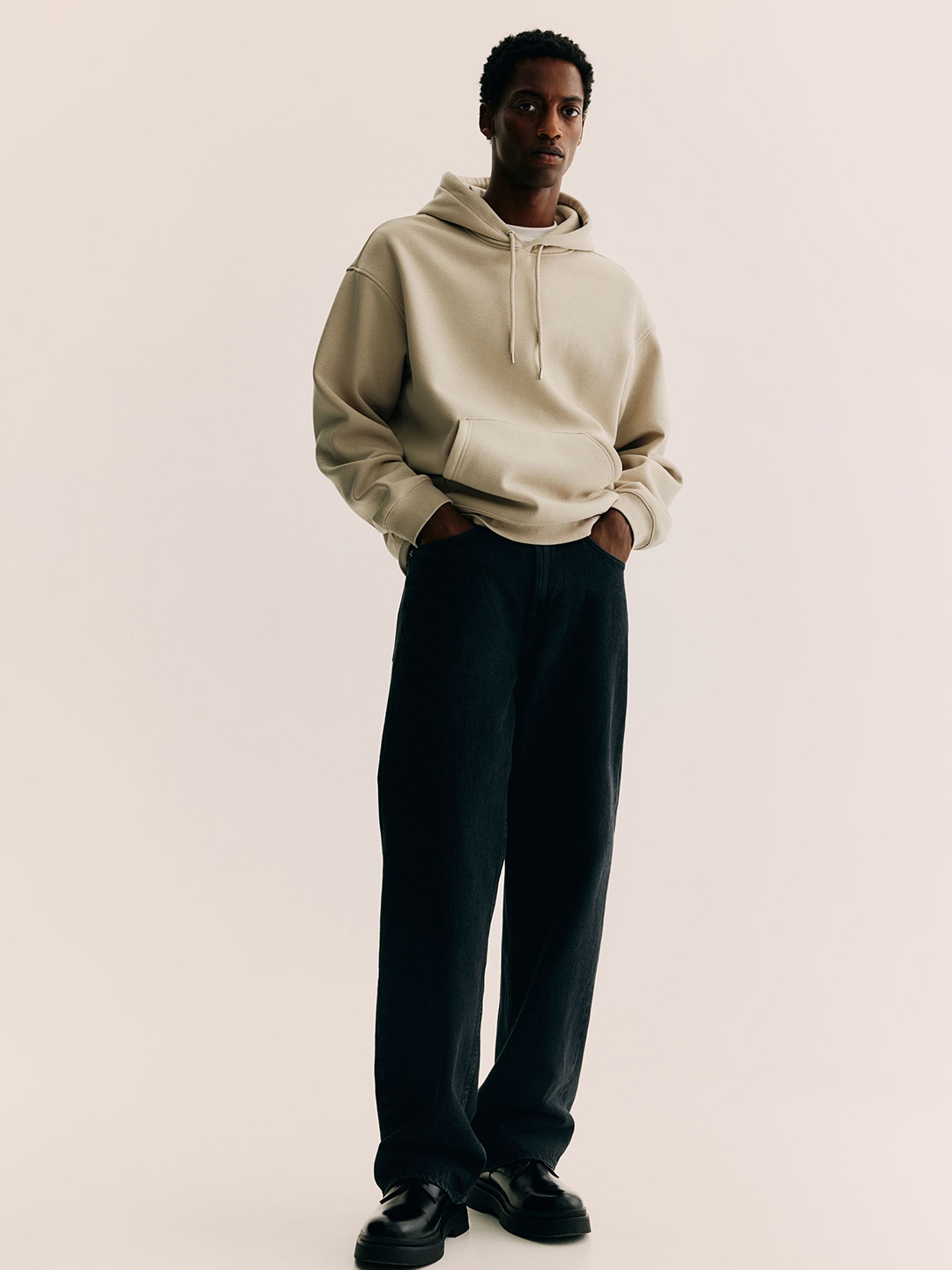 

H&M Loose Fit Hoodie, Beige