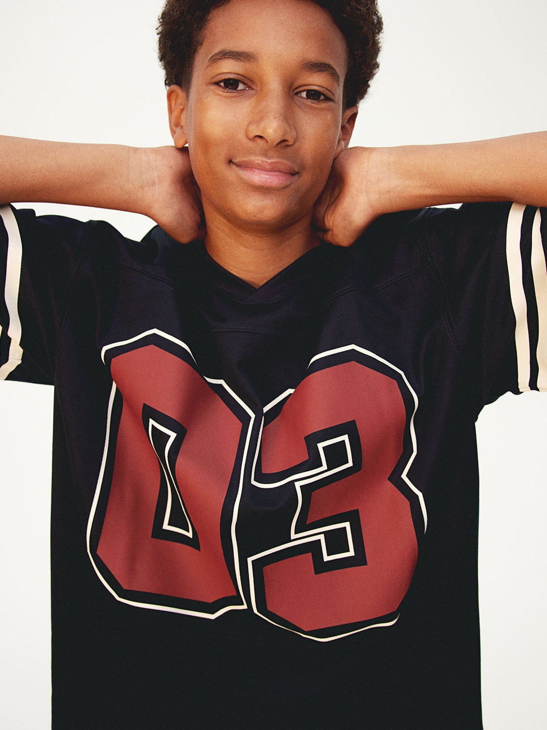 

H&M Boys Printed Hockey T-shirt, Navy blue