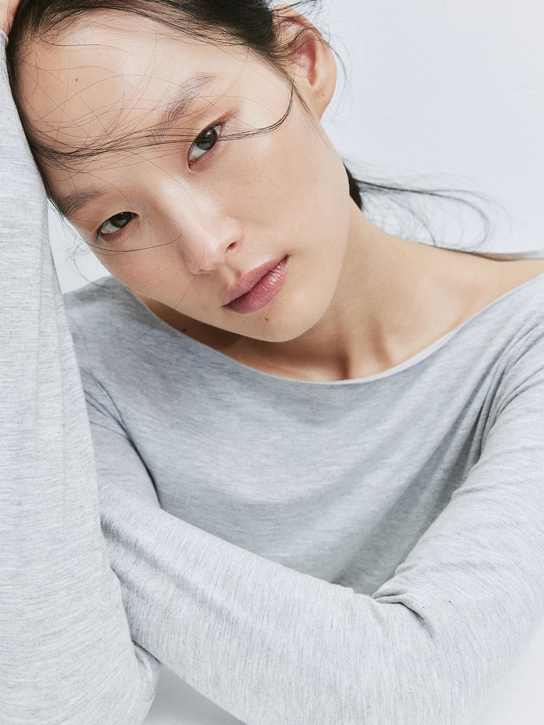 

H&M Boat-Neck Top, Grey