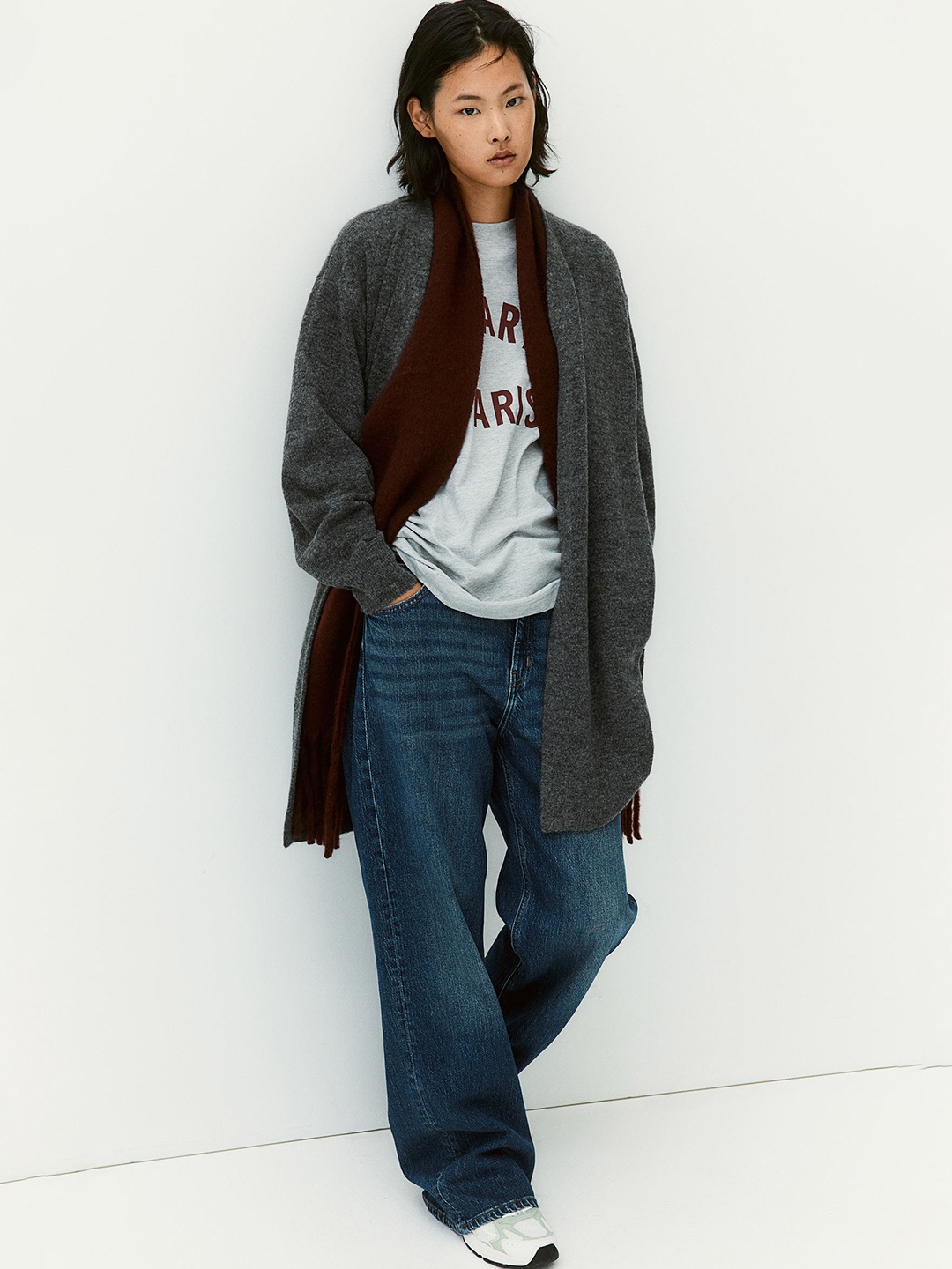 

H&M Long Cardigan, Grey