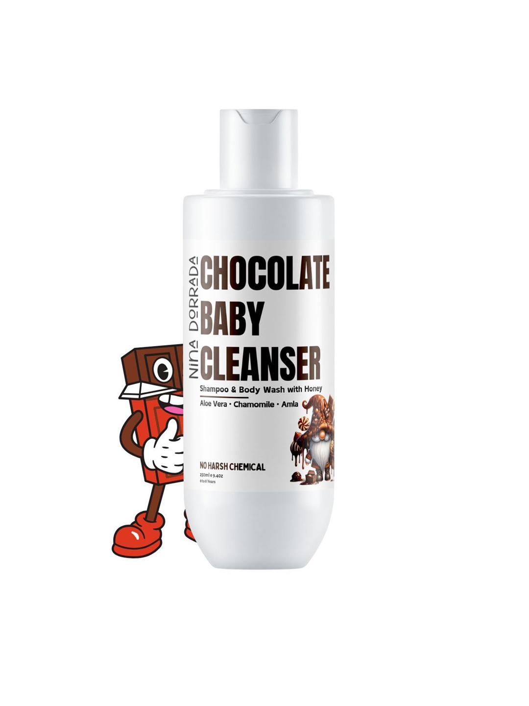 

Nina Dorada Chocolate Baby Daily Shampoo and Body Wash With Honey- 250 ml, Brown