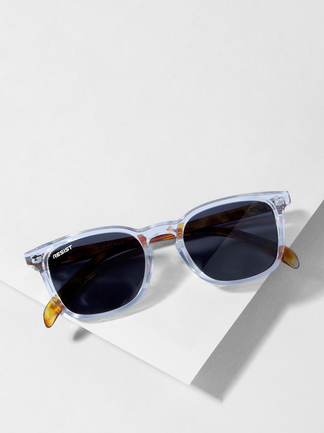 

RESIST EYEWEAR Unisex Wayfarer Sunglasses with UV Protected Lens ZYAN WHITE TIGER BLACK 4