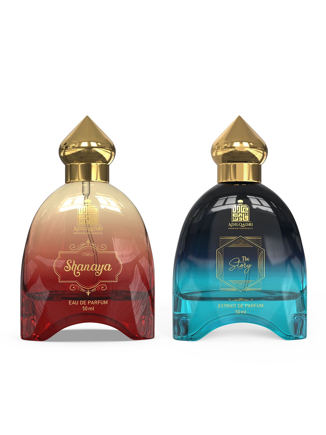 

ADILQADRI Set of 2 Long Lasting Eau De Parfum 50ml each - Shanaya & The Story, Peach