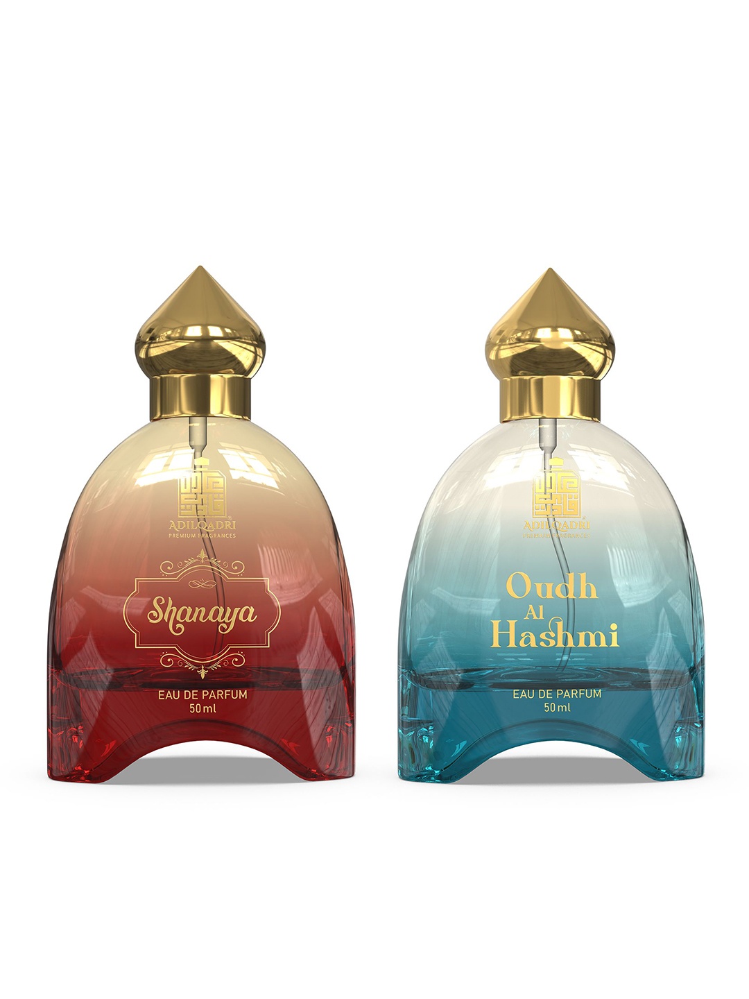 

ADILQADRI Set Of 2 Eau De Parfum 50ml Each - Shanaya & Oudh Al Hashmi, Peach