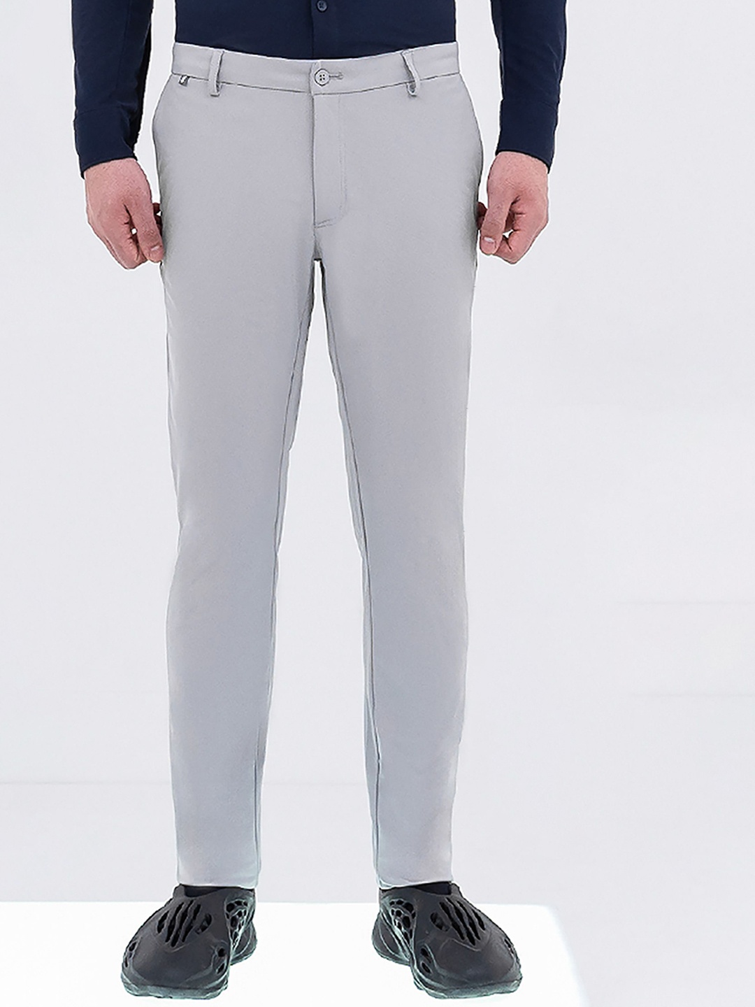 

Harfun Men Mid-Rise Formal Trousers, Grey