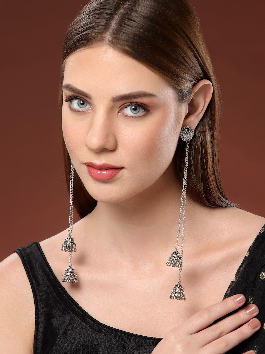 

PANASH Contemporary Drop Earrings, Silver