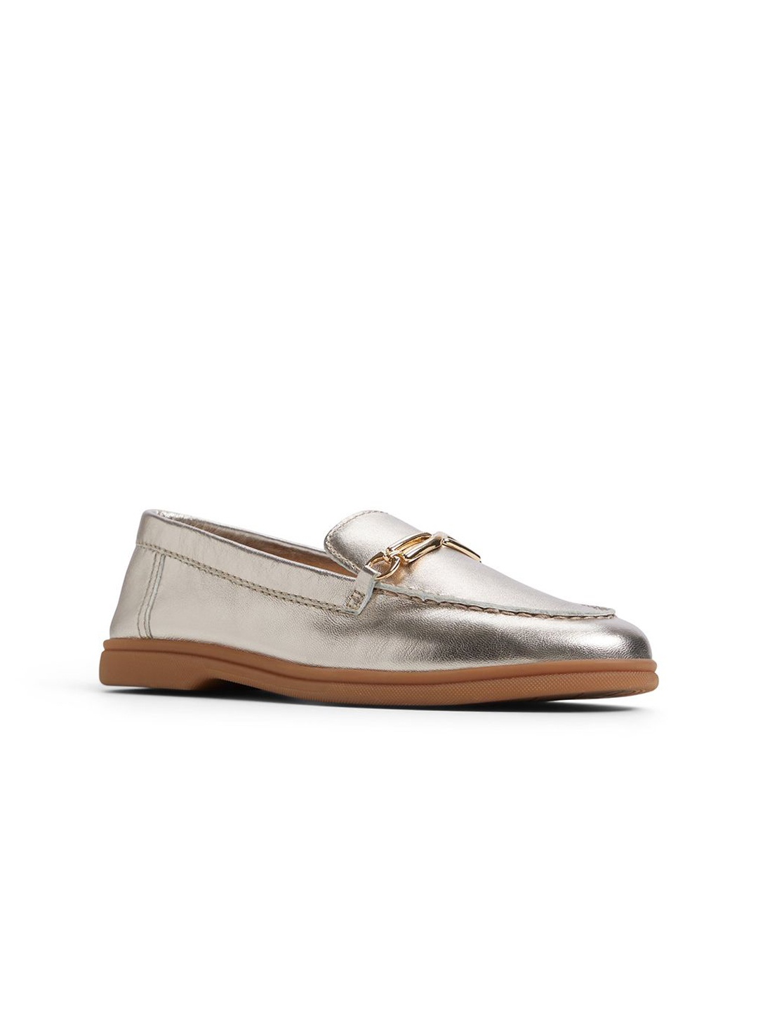 

ALDO Women Leather Slip-On Loafers, Grey