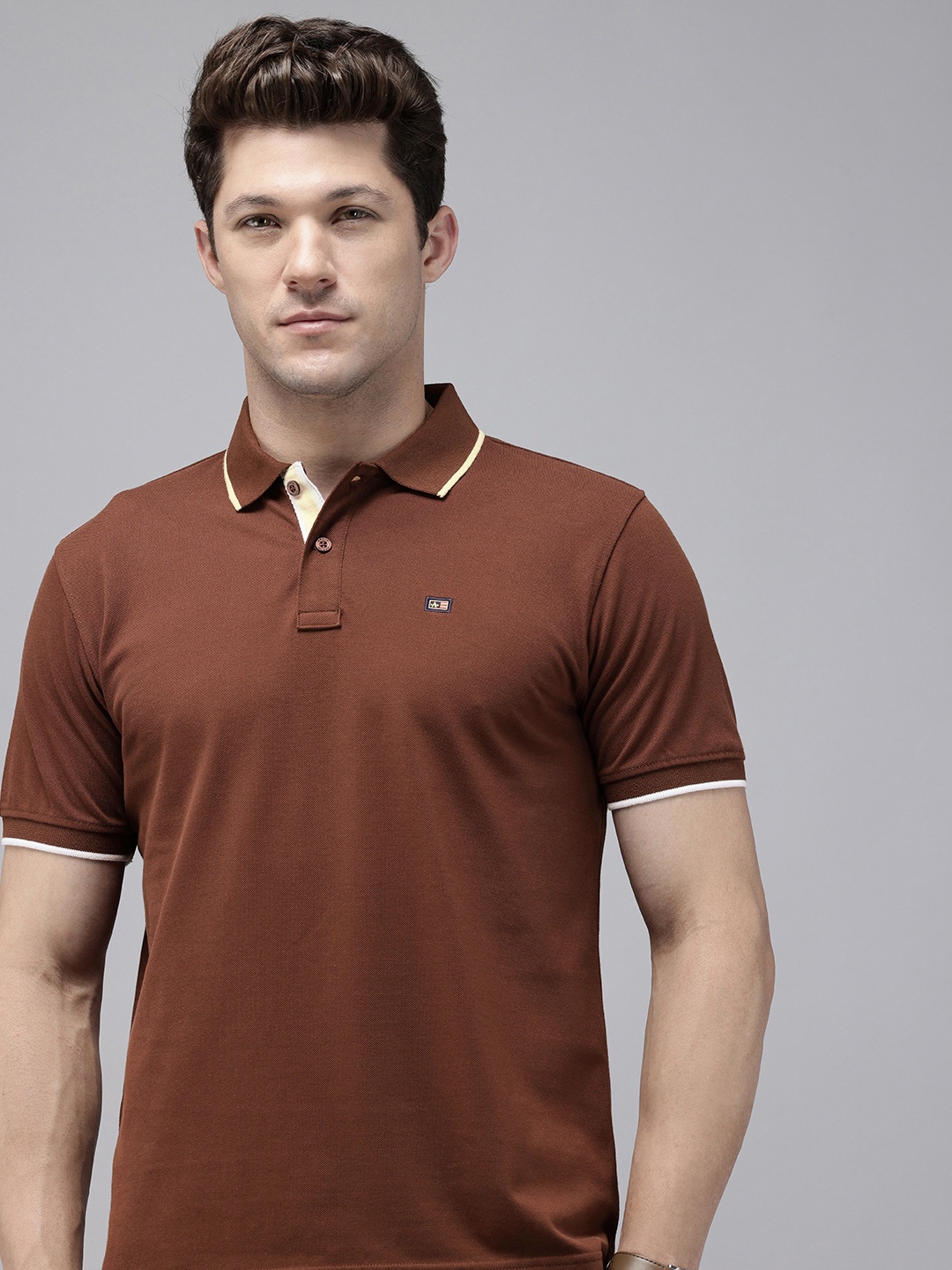 

Arrow Polo Collar T-shirt, Brown