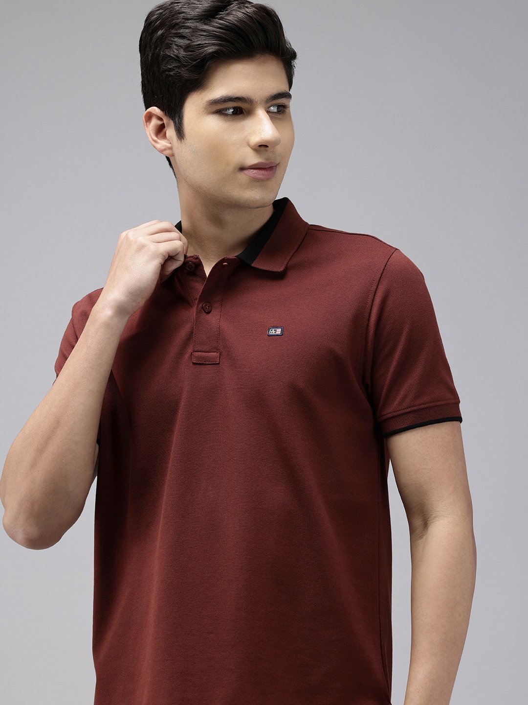 

Arrow Polo Collar T-shirt, Maroon